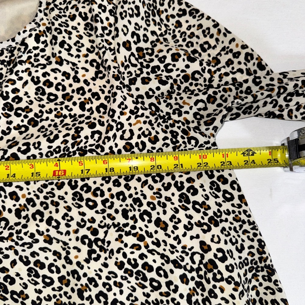 Show Me Your Mumu Leopard Print‎ Bell Sleeve Tunic Top XL Tan Black Animal Print - Picture 6 of 9